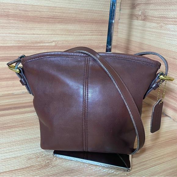 COACH Vintage Soho Mini Basket Bag Small Crossbody Mahogany Brown - Picture 1 of 8